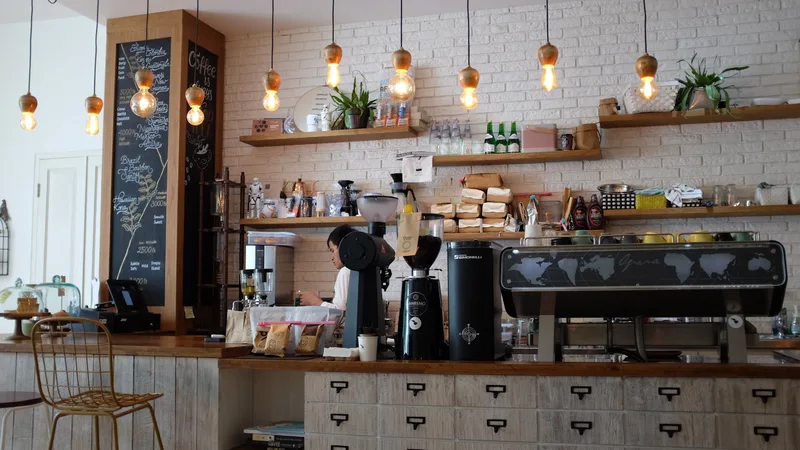 Inside the café