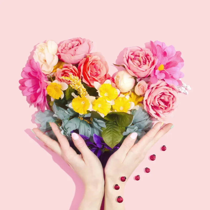 A florist arranging flowers